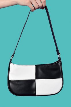 Echo Club House Checkered Past Shoulder 90s Handbag