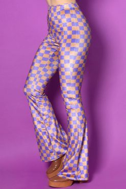 Echo Club House Clothes Velvet Fit N Flare Checkerboard Pants By Daisy Street