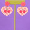 Echo Club House Accessories Cherry Pie Heart Earrings