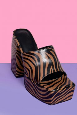 Echo Club House Supernova Zebra Stripe Platform Mule