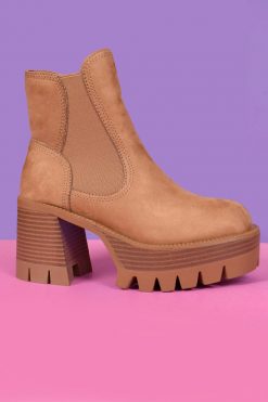 Echo Club House DA BOMB Treaded Platform Chunky Boot - Camel Shoes