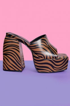 Echo Club House Supernova Zebra Stripe Platform Mule
