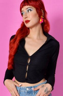 Echo Club House You Outta Know Collared Top Clothes