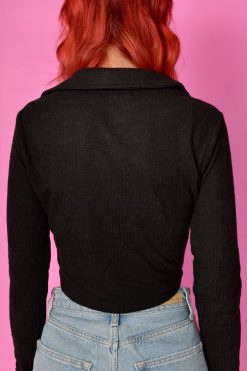 Echo Club House You Outta Know Collared Top Clothes