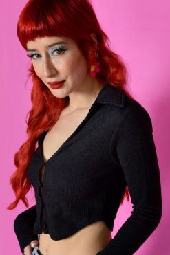 Echo Club House You Outta Know Collared Top Clothes