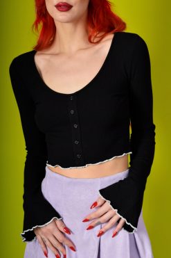 Echo Club House Juliette Ribbed Floral Button Top Clothes