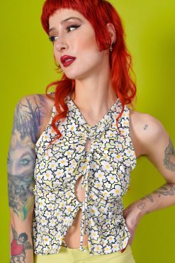 Echo Club House Adriene Daisy Tie Front Top Clothes