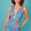 Echo Club House Floral Fun Fitted Dress By Daisy Street Clothes