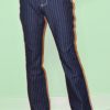 Echo Club House Hyperdrive Deadstock Pinstripe Flare Denim