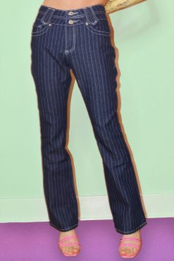 Echo Club House Hyperdrive Deadstock Pinstripe Flare Denim