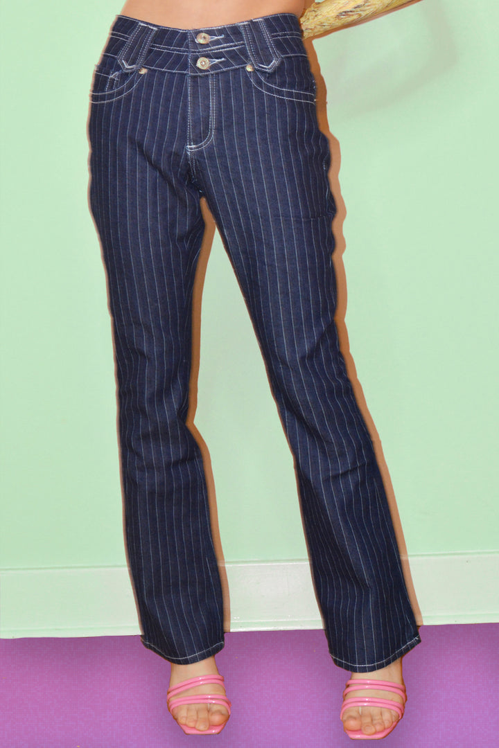 Echo Club House Hyperdrive Deadstock Pinstripe Flare Denim 3 Echo Club House Hyperdrive Deadstock Pinstripe Flare Denim