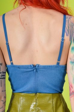 Echo Club House Hannah Denim Lace Bodysuit Clothes