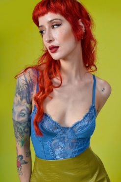 Echo Club House Hannah Denim Lace Bodysuit Clothes