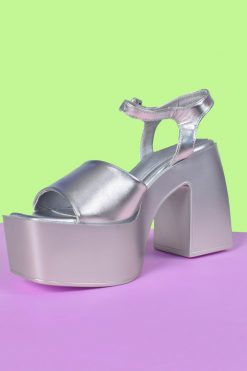 Echo Club House Disco Ball Queen Metallic Platforms