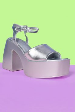Echo Club House Disco Ball Queen Metallic Platforms