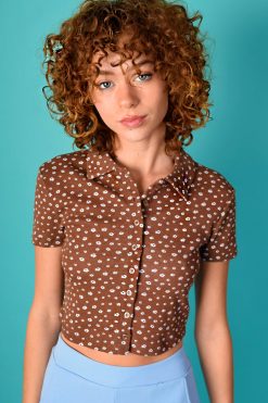 Echo Club House Umbriel Floral Ribbed Knit Button Up