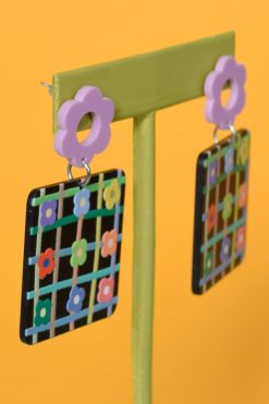 Echo Club House Floral Crossing Earrings