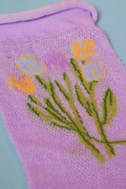 Echo Club House Lilac Knit Mesh Socks Accessories