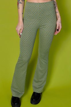 Echo Club House Clothes Florence Geo Print Flare Pants