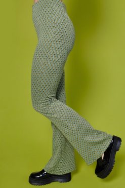 Echo Club House Clothes Florence Geo Print Flare Pants