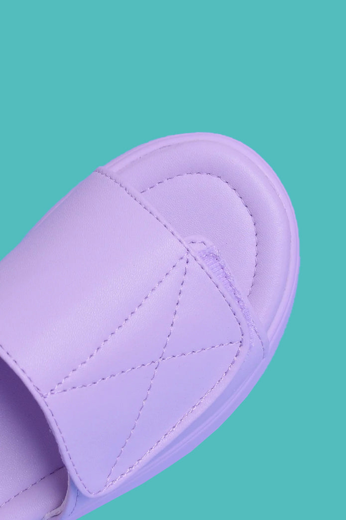 Echo Club House Life Of Leisure Platform Velcro Slides - Grape Shoes 4 Echo Club House Life Of Leisure Platform Velcro Slides - Grape Shoes