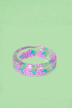 Echo Club House Good Grapes Clear Acrylic Ring