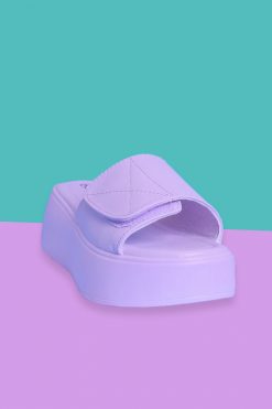 Echo Club House Life Of Leisure Platform Velcro Slides - Grape Shoes 8 Echo Club House Life Of Leisure Platform Velcro Slides - Grape Shoes