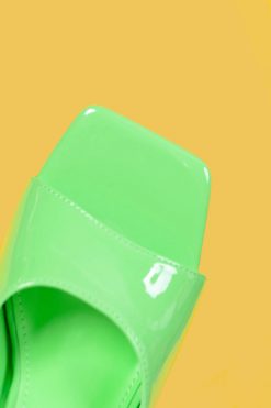 Echo Club House Shoes Having A Good Time Square Toe Heel - Slime Green