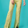 Echo Club House Clothes Jupiter Plaid Split Hem Trouser By Daisy Street