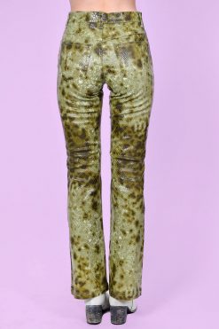 Echo Club House Deadstock Greta Snakeskin Flare Pants