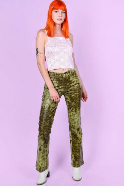 Echo Club House Deadstock Greta Snakeskin Flare Pants