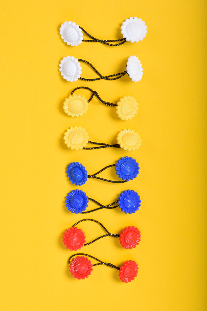 Echo Club House Sunflower Hair Ties - Primary 3 Echo Club House Sunflower Hair Ties - Primary