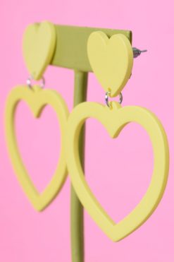 Echo Club House Accessories Heart On Heart Earrings - Sunshine