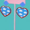 Echo Club House Heart In The Sky Earrings Accessories