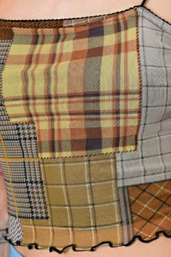 Echo Club House Clothes Heidi Patchwork Mesh Layered Tank