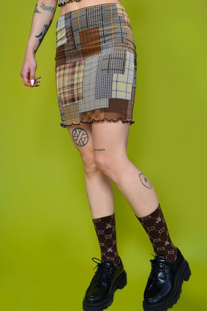 Echo Club House Clothes Heidi Patchwork Mesh Layered Skirt 4 Echo Club House Clothes Heidi Patchwork Mesh Layered Skirt