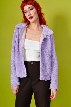 Echo Club House Mila Cozy AF Faux Fur Collared Jacket Clothes