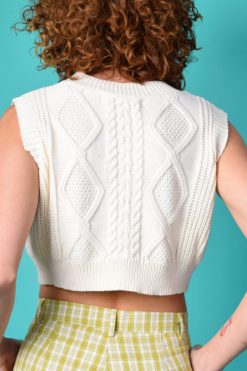 Echo Club House Tom Boy Cable Knit Sweater Vest Clothes