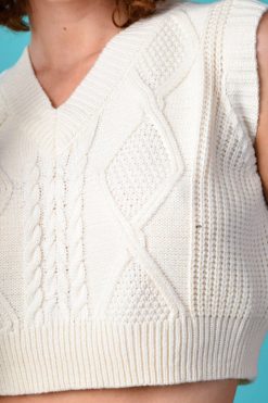 Echo Club House Tom Boy Cable Knit Sweater Vest Clothes