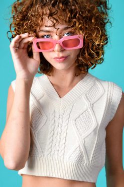 Echo Club House Tom Boy Cable Knit Sweater Vest Clothes