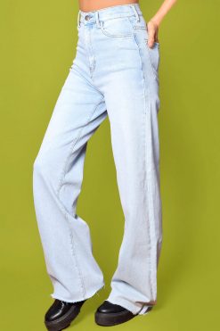 Echo Club House Clothes Sunday Driver Light Wash Wide Leg Denim