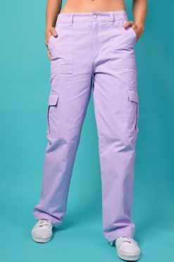Echo Club House Celestial Wide Leg Cargos - Lilac Clothes