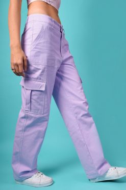 Echo Club House Celestial Wide Leg Cargos - Lilac Clothes