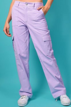 Echo Club House Celestial Wide Leg Cargos - Lilac Clothes