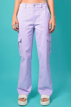 Echo Club House Celestial Wide Leg Cargos - Lilac Clothes