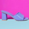 Echo Club House Caroline Block Heeled Slide - Periwinkle