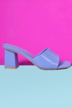 Echo Club House Caroline Block Heeled Slide - Periwinkle