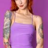 Echo Club House Clothes Make It Happen Tie Back Square Neck Tank - Lavender