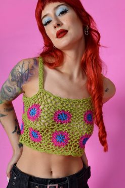 Echo Club House Break Me Loose Crochet Tank - Fern Clothes