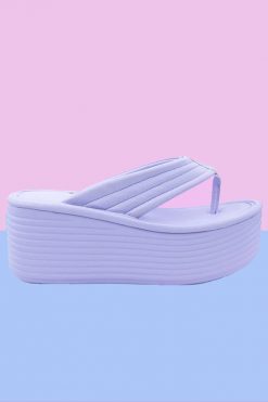 Echo Club House Lola Thong Platforms - Lavender